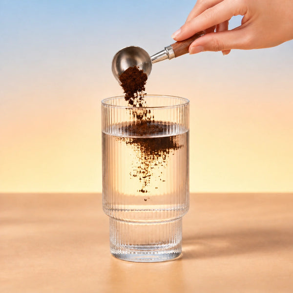Doser une cuillère de poudre Dyna dans une tasse